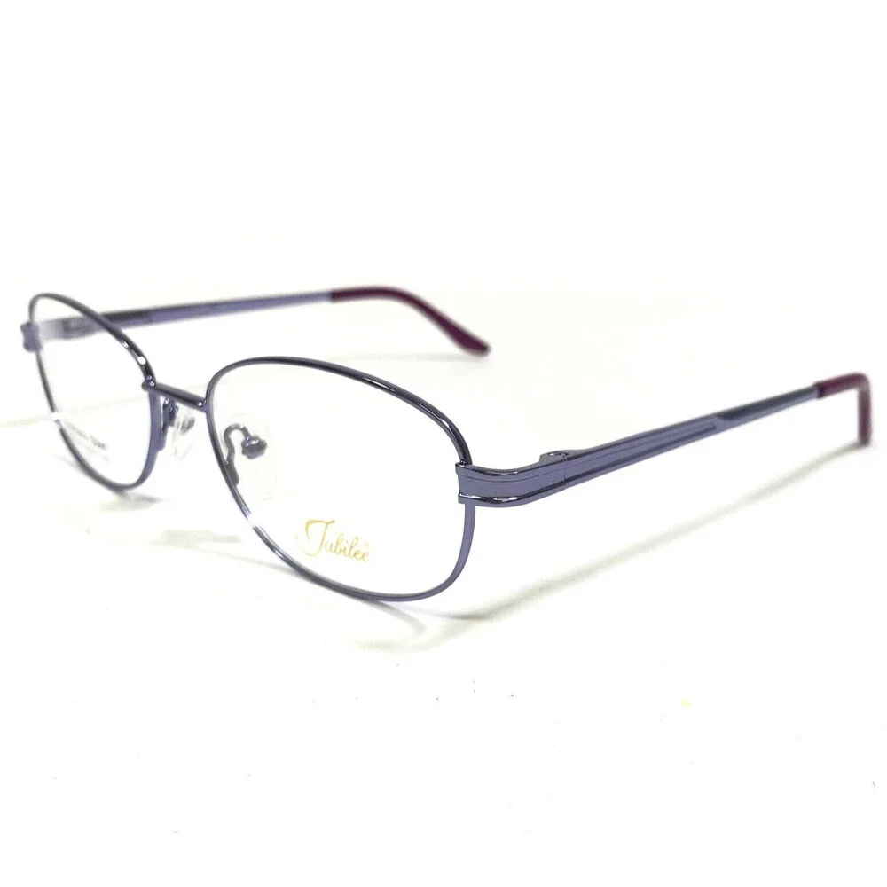 Jubilee Eyeglasses Frames Shiny Purple Oval Full Wire Rim 53-17-135